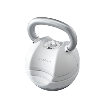 Byzoom Pure Series 22Kg kettlebell regolabile bianco Byzoom Pure Series 22Kg kettlebell regolabile bianco