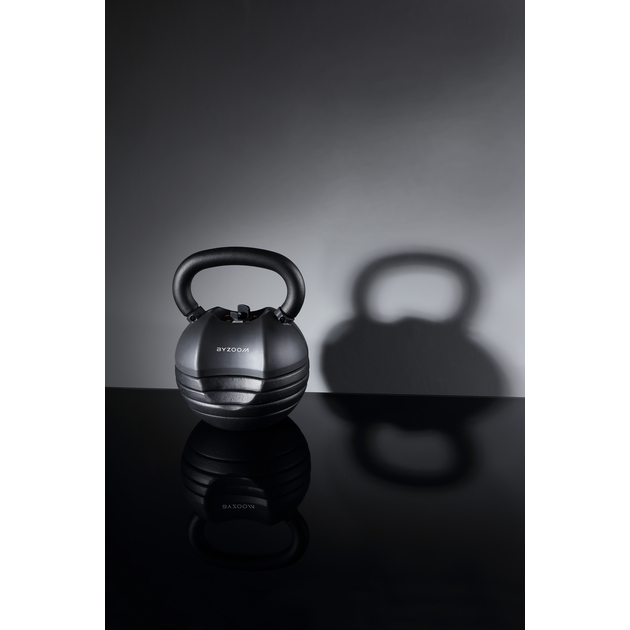 Serie Pure 22Kg kettlebell regolabili nero