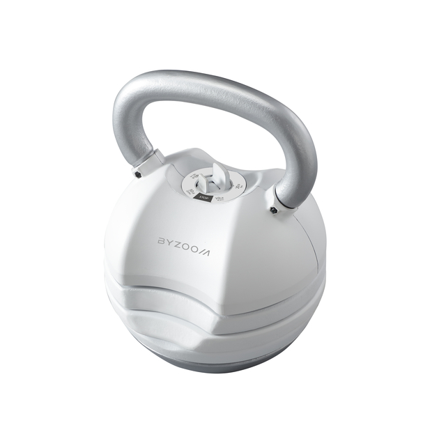 Serie Pure 22Kg kettlebell regolabile bianco