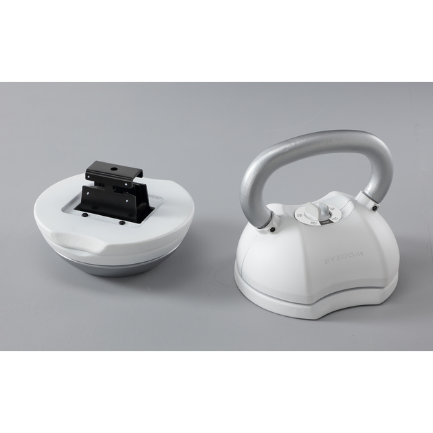 Serie Pure 22Kg kettlebell regolabile bianco