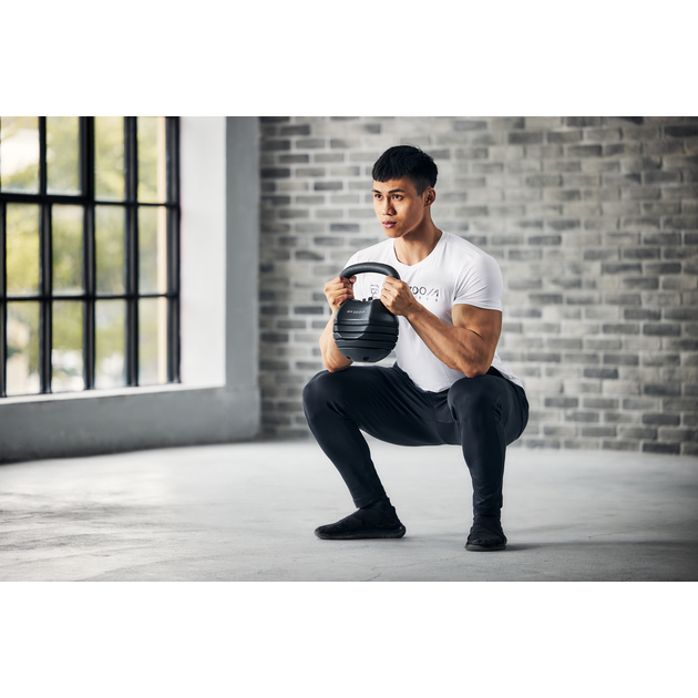 Serie Pure 22Kg kettlebell regolabili nero