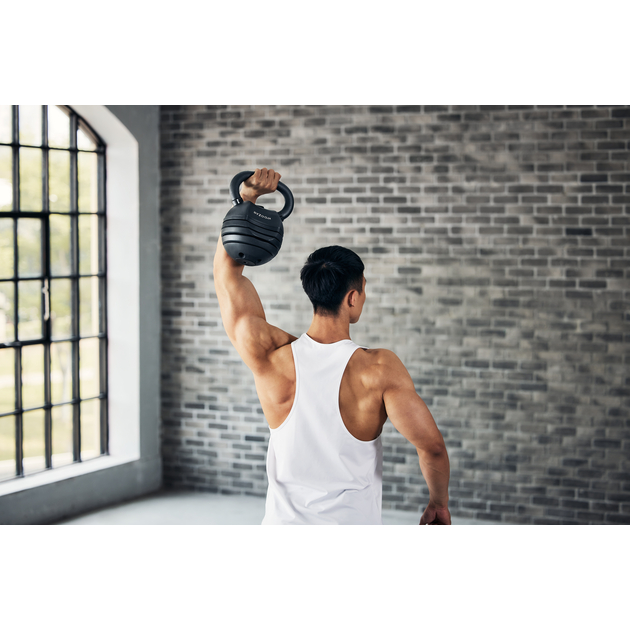 Serie Pure 22Kg kettlebell regolabili nero