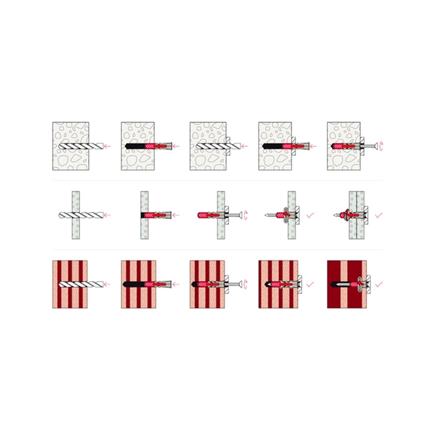 Viti BenchK 10 x 80 incl. tappi Fischer (set di 12) (KM12)