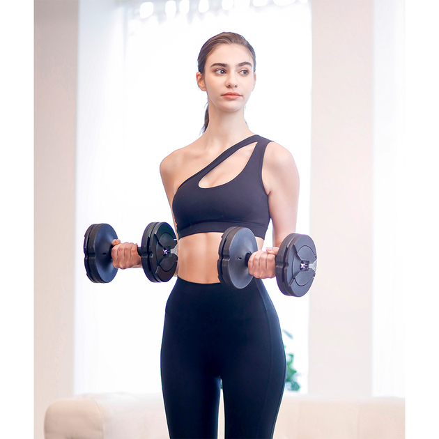 Haltère court réglable Fitagon Flex 1.1-5.6kg (Noir)