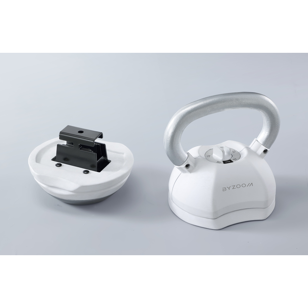 Serie Pure 13.6Kg kettlebell regolabile bianco