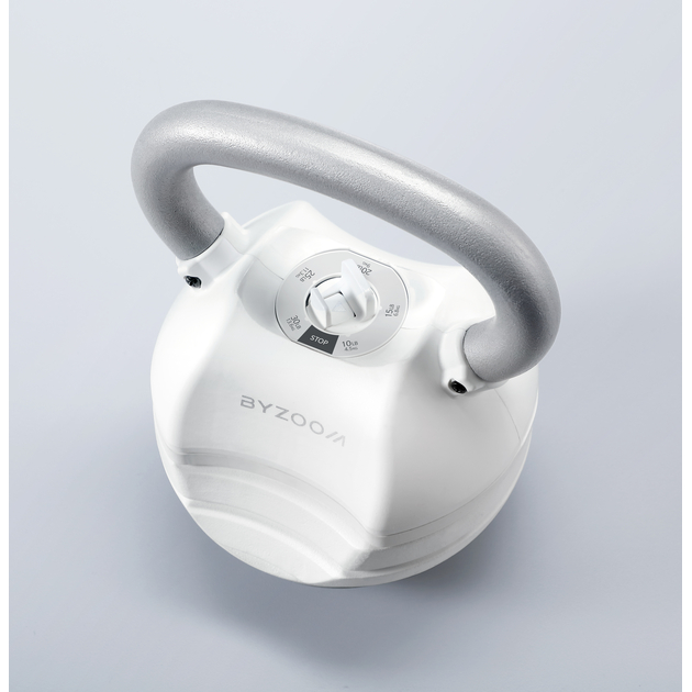 Serie Pure 13.6Kg kettlebell regolabile bianco