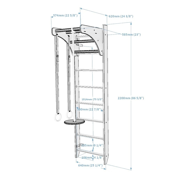 BenchK wall bars system 111+A204 BenchK wall bars system 111+A204