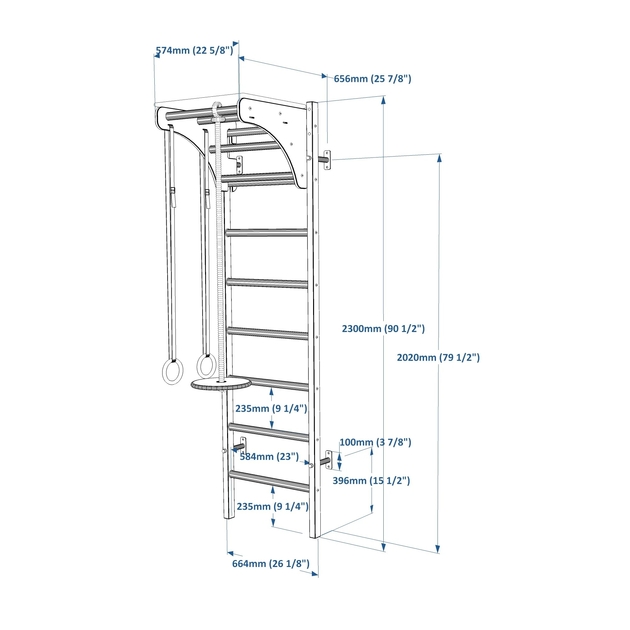 BenchK Sprossenwand System 212W+A204