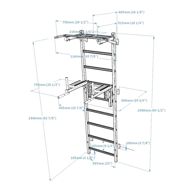 BenchK Sprossenwand System 722W BenchK Sprossenwand System 722W
