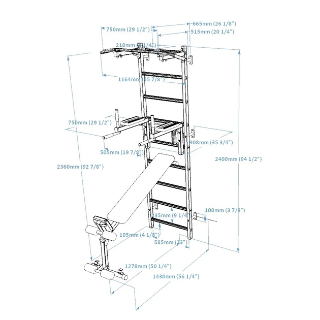 Barre a muro BenchK Sistema 723B