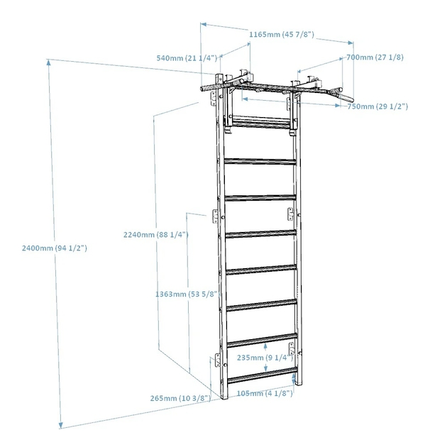 Sistema di barre a parete BenchK 731W
