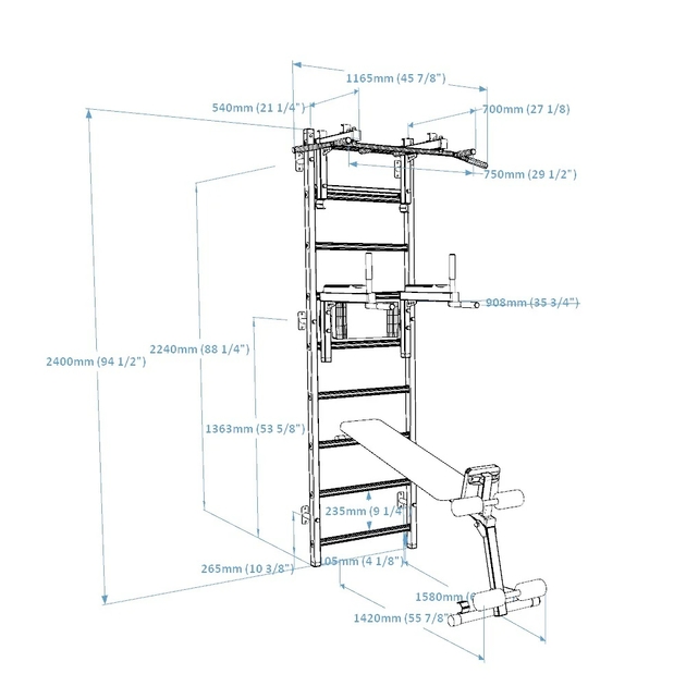 BenchK Sprossenwandsystem 733B