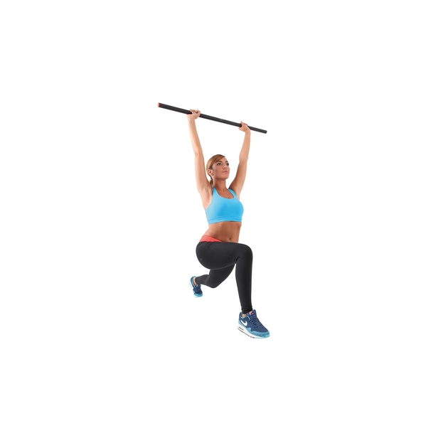 Sveltus Weighted steel bar red 100cm 3kg