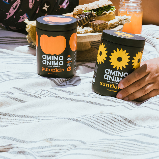 AMINO ANIMO Proteine vegane in polvere di girasole AMINO ANIMO Proteine vegane in polvere di girasole