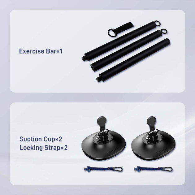 Unitree Fitness barre de poignée et ventouse pour Pump pro tirant à câble