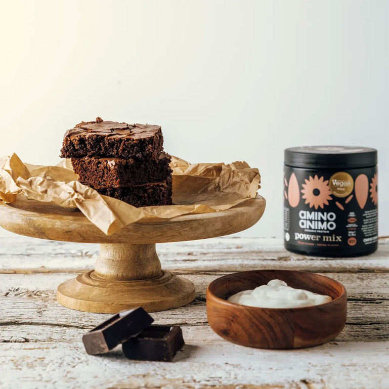 Brownies végétaliens au cacao AMINO ANIMO Power Mix